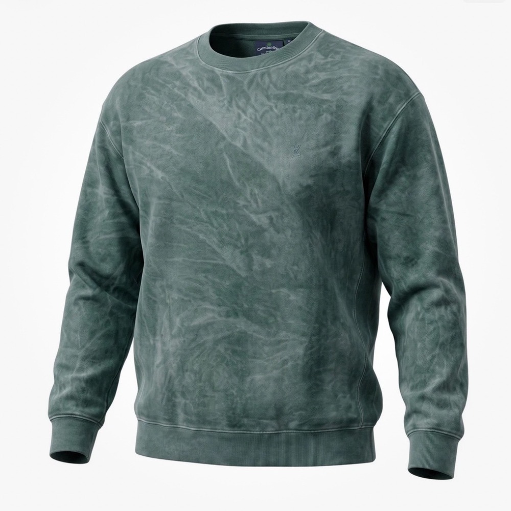 Chubbies M Marshland Pebble Wash Comfort Crewneck Sweatshirt Green 590251-003